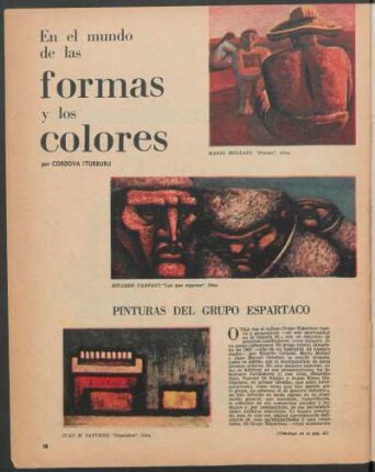 En el mundo de las formas y los colores : Pinturas del grupo Espartaco