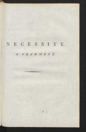 Necessity. A Fragment
