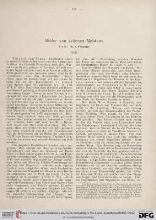 3: Bilder von seltenen Meistern, 17, Warnard van Rysen