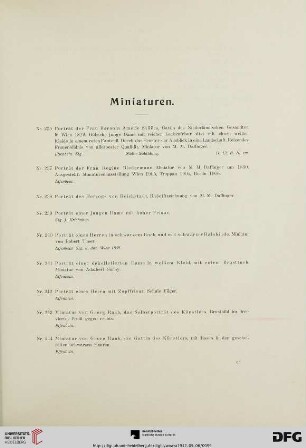 Miniaturen (Nr. 235-250)