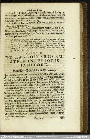Caput XI. De Haereditario Austriae Inferioris Janitore