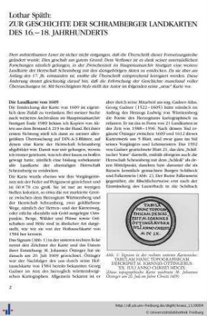 Zur Geschichte der Schramberger Landkarten des 16.–18. Jahrhunderts.