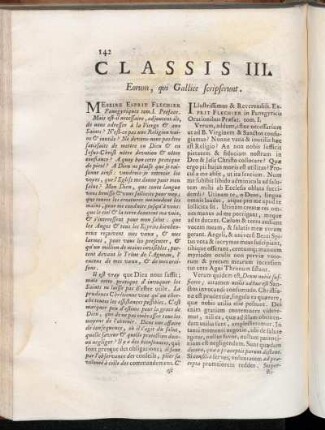 Classis III. Eorum, qui Gallice scripserunt
