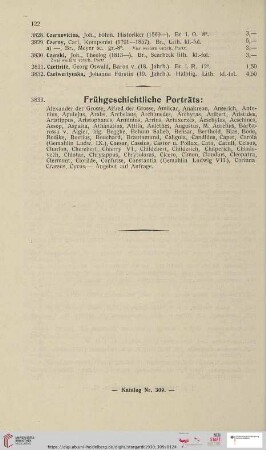 Frühgeschichtliche Porträts (Nr. 3833)