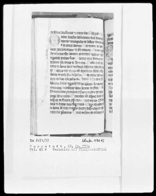 Psalterium und Diurnale — Initiale Q (uam dilecta), Folio 69verso