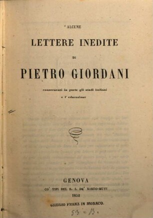 Alcune lettere inedite