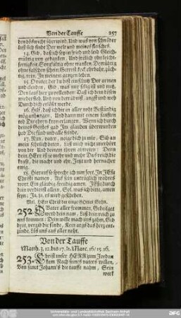 Von der Tauffe.