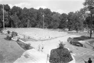 Rheinstrandbad Rappenwört. Inbetriebnahme des neuen Mehrzweck-Schwimmbeckens