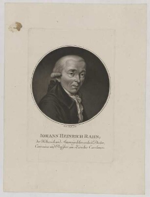 Bildnis des Iohann Heinrich Rahn