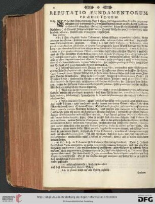 Reputatio fundamentorum praedictorum