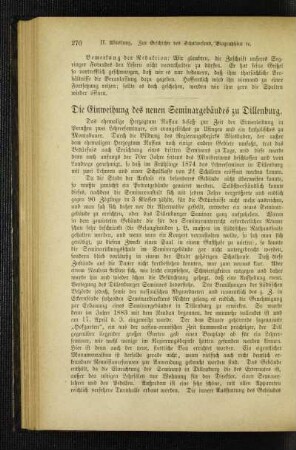 ¬Die¬ Einweihung des neuen Seminargebäudes zu Dillenburg