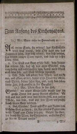 Zum Anfang des Kirchenjahres. - Am Fest Mariä Verkündigung.