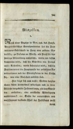 Miszellen