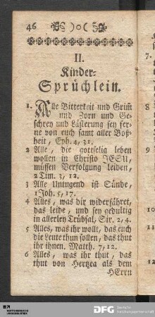 II. Kinder-Sprüchlein.