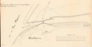Mainkanalisierung. Floßhafen, Kostheim: Lageplan 1:1000