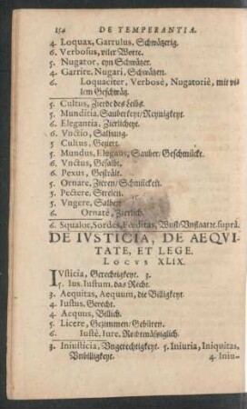 De Iusticia, De Aequitate, Et Lege. Locus XLIX.