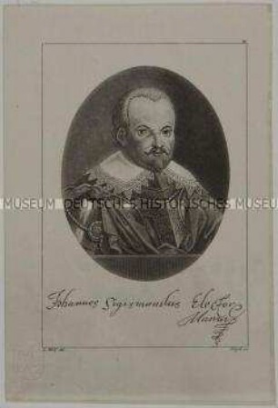 Ovales Brustbildnis von Johann Sigismund Kurfürst von Brandenburg