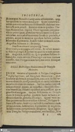 DXLI. De Philippo Melanchthone & Dionysio Melandro