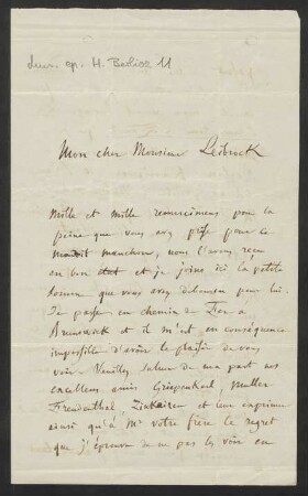 Brief an Joseph Adolph Leibrock : o.D.