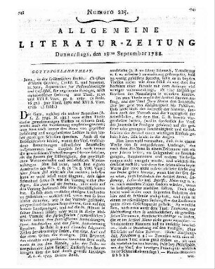 Oemler, Christian Wilhelm: Repertorium über Pastoraltheologie und Casuistik für angehende Prediger : nach Alphabetischer Ordnung. - Jena : Croeker Th. 2-3. - 1787-1788