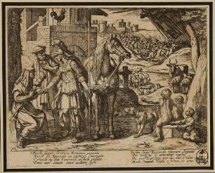 Erminia bei den Hirten (Blatt Nr. 7 aus der zweiten Serie zum Epos "La Gerusalemme Liberata" von Torquato Tasso)