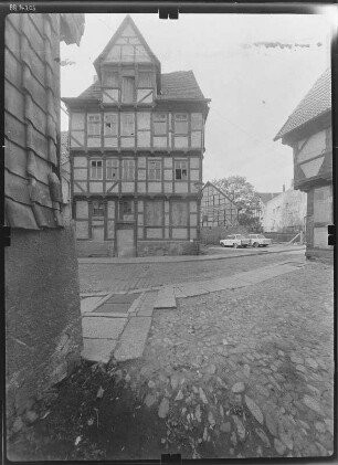 Quedlinburg, Word 26. Ehem. Kaufmannshaus (1630). Straßenfront