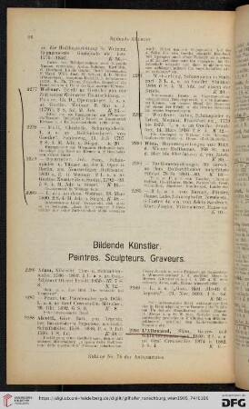 Bildende Künstler (Nr. 2286 - 2534)