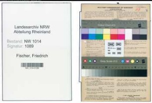 Entnazifizierung Friedrich Fischer , geb. 25.05.1898 ()
