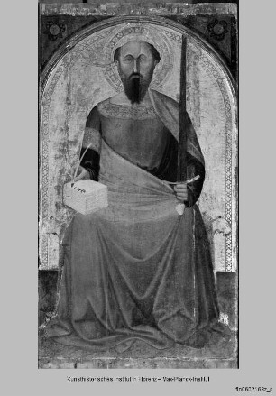 Thronende Madonna mit den Heiligen Petrus und Paulus : Heiliger Paulus