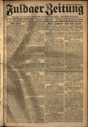 Erste Ausgabe vom Samstag, den 13. Oktober 1928.