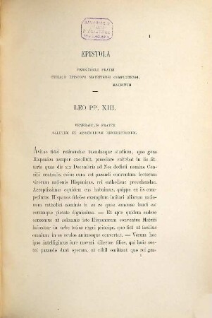 Leonis XIII Pontificis Maximi Acta, Vol. 9