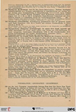 Topographie / Geographie / Reisewerke (Nr. 109-164)