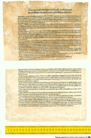 Summarium indulgentiarum bullae apostolicae pro sacratissima cruciata contra perfidissimos Turcos