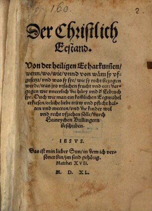Der christlich Eestand