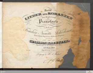 1: [Zwölf Lieder und Romanzen mit Begleitung des Pianoforte] Band 1