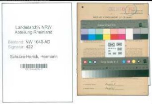 Entnazifizierung Hermann Schulze-Herick , geb. 24.12.1898 (Landwirt)