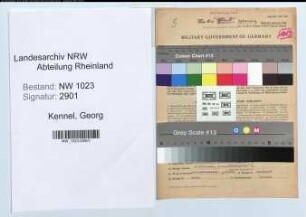 Entnazifizierung Georg Kennel , geb. 25.11.1914 (Reisender)