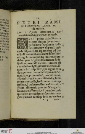 Petri Rami, Dialecticæ liber II: De judicio