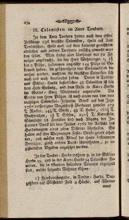 IX. Colonisten im Amte Tondern