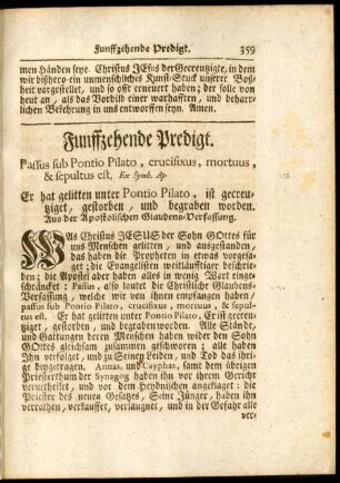 Funffzehende Predigt