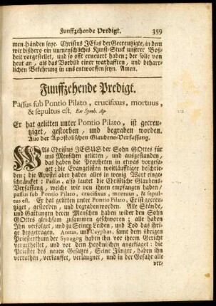 Funffzehende Predigt