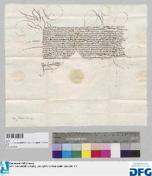 Johann, erwählter Erzbischof zu Lunden (Lund), Bischof zu Costnitz (Konstanz) und Roschild (Roskilde), Administrator zu Waltsassen (Waldsassen), stellt der Stadt Nürnberg Quittung aus über 400 fl. Stadtsteuer, die Kaiser Karl V. ihm verschrieben hatte.