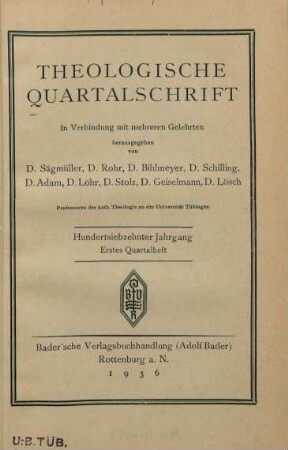 Deckblatt (Heft 1)