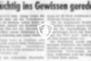 Tüchtig ins Gewissen geredet