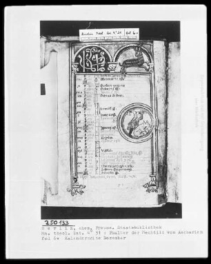 Psalter der Mechthild von Anhalt — Kalenderseite November, Folio 6verso