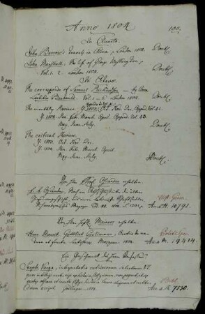 Von Hhrn Prof. Osiander erhalten. - Von Hhrn HofR. Meiners erhalten. - Ein Geschenck des Herrn Verfassers [Stephanus Varga].