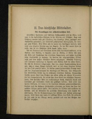 II. Das kirchliche Mittelalter.