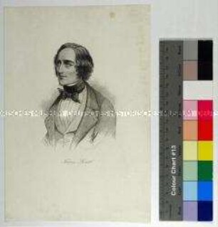 Porträt des österreichisch ungarischen Komponisten und Pianisten Franz Liszt