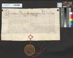 Einladung des Erzbischofs Max Heinrich von Köln zur römischen Königswahl durch den Erzbischof Johann Philipp von Mainz.