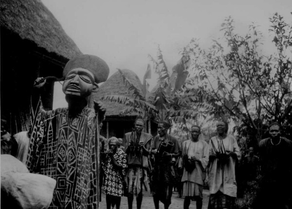 Masked performance with music group